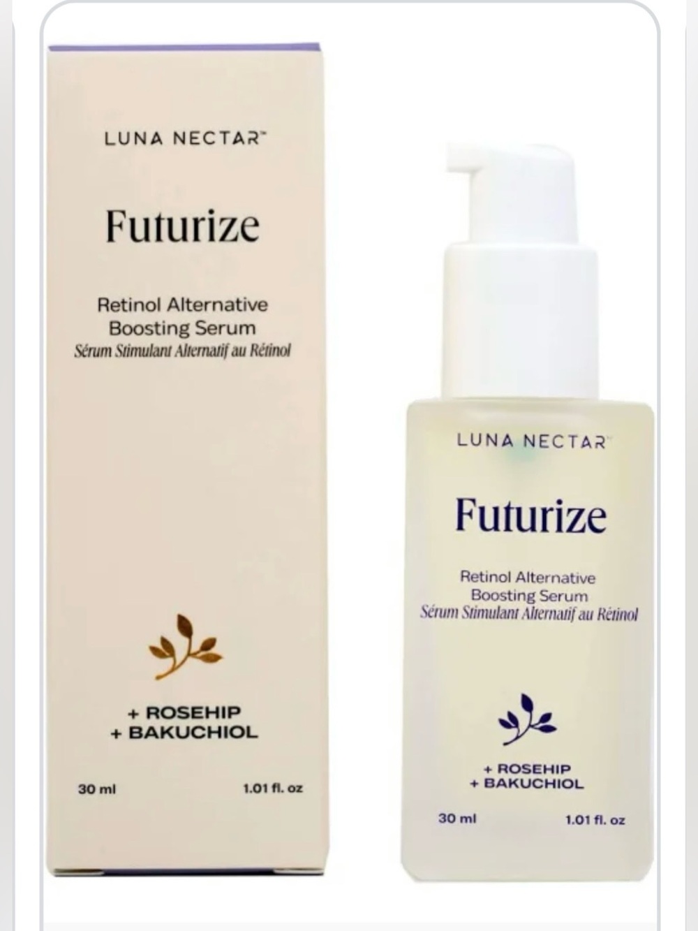 Futurize Retinol Alternative Boosting Serum . Just 3 ingredients. 1.01 Fl. Oz. - Picture 2 of 13
